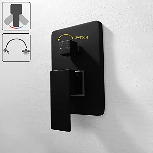 Tête de douche cascade de baignoire avec mitigeur monocommande et douchette murale de salle de bain