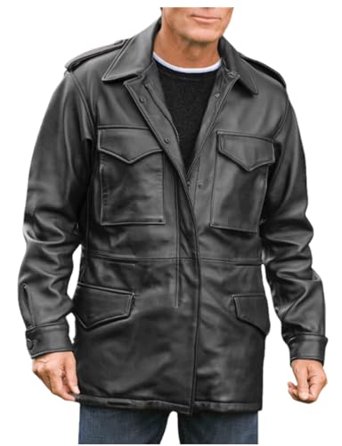 US Army Leather M65 Field Jacket Men Military M-65 Cargo Jacket2