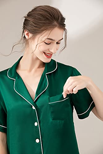 Image of LEPTON 100% Mulberry Silk Short Sleeve Pajama Set