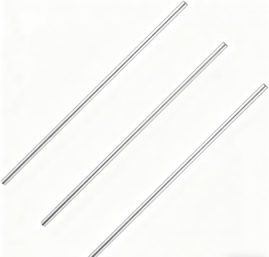Gallery Rails for Shelves 3 Pcs 1/5" Diameter 39.3" Length Railing Rods Hardware for Glass Display Cabinet and Shelf Spindle Replacement