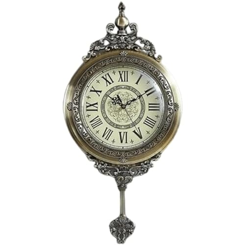 Horloge murale silencieuse sans tic-tac en métal design pour salon et bureau