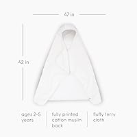 Vista 99 de Little Unicorn Toalla de baño con capucha de alta calidad, mezcla de algodón absorbente y rizo Tamaño más grande, 1-6 años (Adobe Checker)