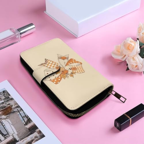Image of COEQINE Ladies Wallets Pink Leopard Heart Black Printed Leather Phone Long Clutch Purses Check Coin Change Holder