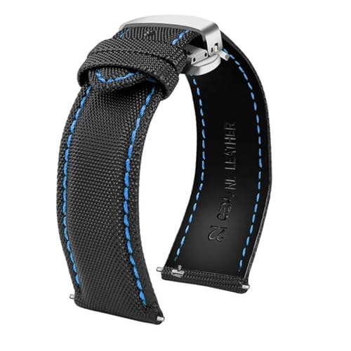 Bracelet de montre nylon cuir 22mm résistant pour remplacer votre usé