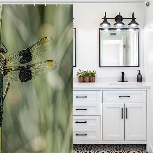 Rideau de douche lavable et léger en polyester noir imperméable pour cabine de douche - 7