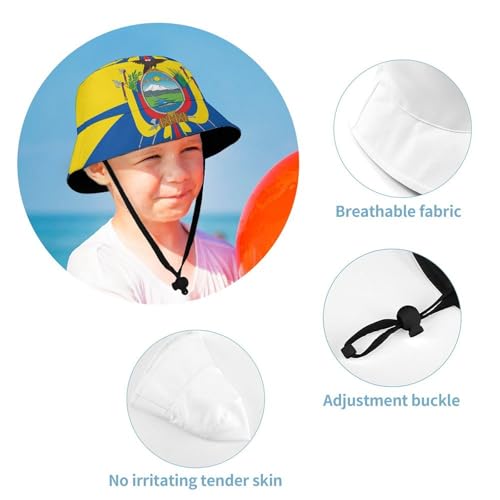 Ecuador FlagChildren's Bucket Hat for Boys and Girls, Breathable Summer Beach Hat52cm4