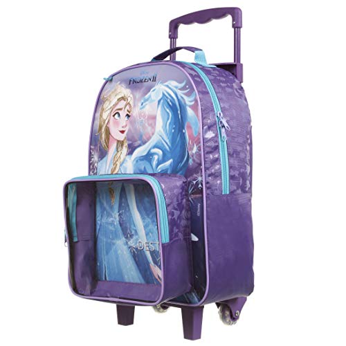 Mochilete FROZEN II combo 3 em 1 (Mala c/ Rodinhas + Lancheira + Estojo)