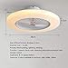 SLZ Ceiling Fan with Lighting, LED Fan Ceiling Fan, 36 W, Ceiling Lighting, dimmable with Remote Control, 3 Files, Adjustable Wind Speed, Modern bedroom58CM,Clear