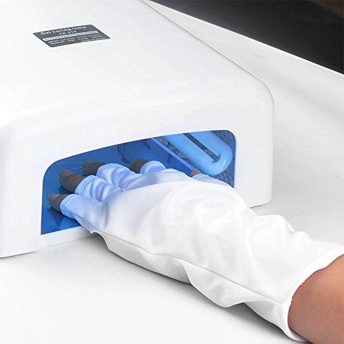 Nail Art Anti-UV-Handschuh für Gel-Maniküre, mit UV-/LED-Lampen, offene Zehen, UV-Schutz Cover