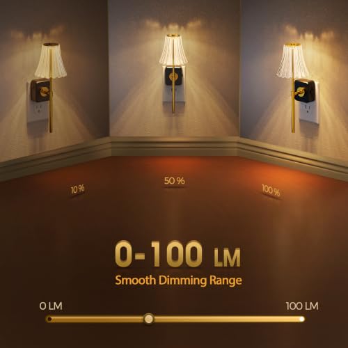 Image of Briignite LED Night Lights Plug into Wall, Decor Acrylic Vintage Nightlight