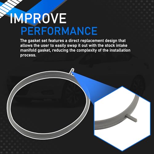 Image of MS 97359 Engine Intake Manifold Gasket Set Compatible with 2009-2020 Nissan Versa March Note Micra Tiida Kicks V-Drive Replaces 792440 14035-1KT0A 13259000 140351HK0A 71-12651-00