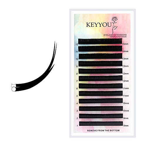 flat lashes D curl mixed tray 8-15mm 0.15mm matte ellipse eyelash extensions supplies for beginners