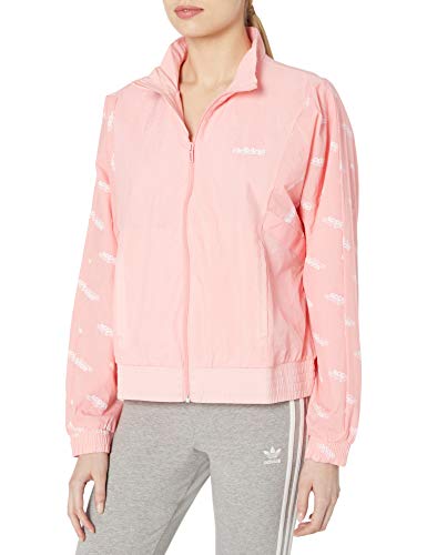 adidas Women's Favorites Woven Track Top Glory Pink/White Medium