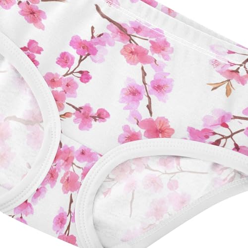 Joisal Cherry Blossom Branches Watercolor Girls Underwear Toddlers 2t Cotton Girl Panties Cute Stylish Briefs Undies Kids4