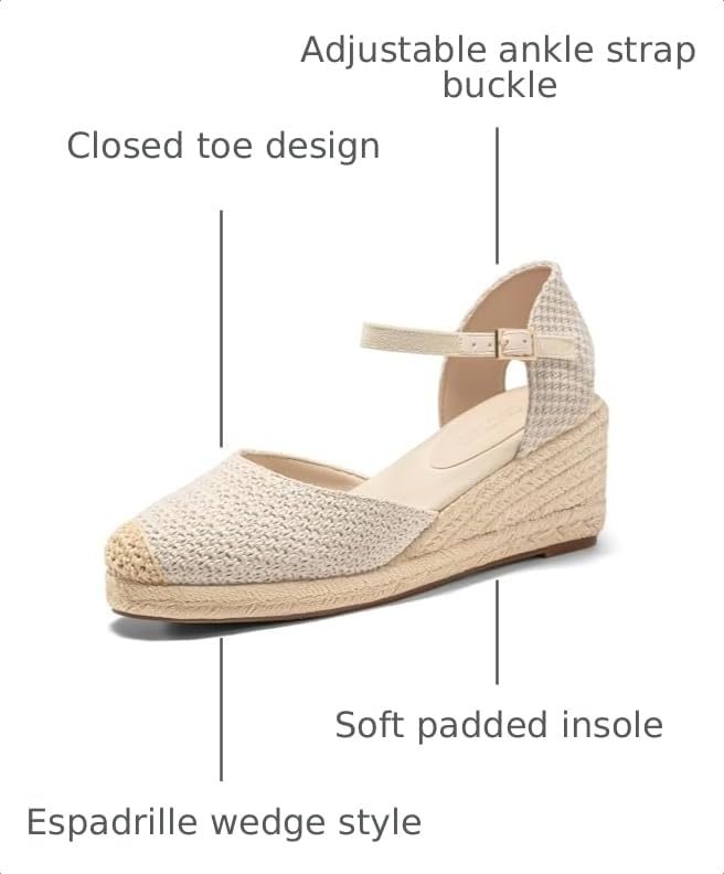 Image of Coutgo Women's Platform Wedge Espadrilles Sandals