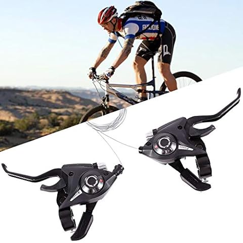 Hamimelon Bremshebel Schalthebel Set Schalthebel mit Bremskabel 7 Fach Gangschaltung für Fahrräder Rennrad Mountainbike Cover