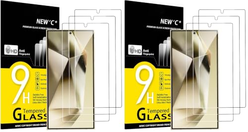 Image of NEW'C 6 Pack Designed for Samsung Galaxy S25 Ultra Screen Protector Tempered Glass, Bubble Free, Ultra Resistant