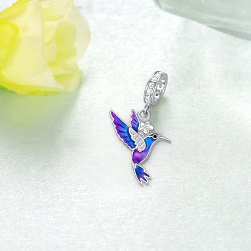 Hummingbird Charm 925 Sterling Silver Hummingbird Charm for Bracelets Hummingbird Jewelry Gifts for Women2