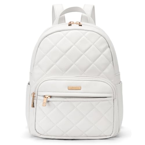 Image of Marvolia Mini Backpack Vegan Leather Small Backpack, White 1