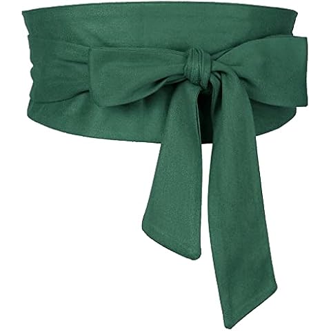 Elerevyo Women Solid Obi Belt with Bowknot Cover