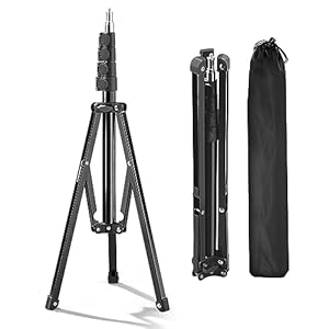 WELLMAKING Light Stand, 72 inches led Light Stand Reverse Folding Light Tripod for Photography, Portable Light Tripod, Reflector Stand Suitable for Streaming, vlog, YouTube