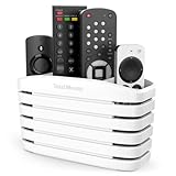 TotalMount Remote Control Holder – Premium Quality and Extra Stable to Place Near Your TV, Bed, or Table (Large – Fits Four Remotes, Premium White)