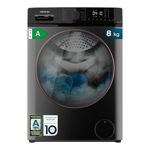 Cecotec Lavadora 8Kg Carga Frontal Bolero DressCode 8610 Inverter Steel A. 1400 RPM, Steam Max, Motor Inverter Plus, 15 Programas, OnSmart, Smooth Wash, Stop&Go, Goma Antibacteriana, Drum Clean Cecotec Lavadora 8Kg Carga Frontal Bolero DressCode 8610 Inverter Steel A. 1400 RPM, Steam Max, Motor Inverter Plus, 15 Programas, OnSmart, Smooth Wash, Stop&Go, Goma Antibacteriana, Drum Clean