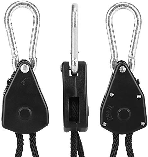 Black Orchid, carrucola e corda con gancio, per