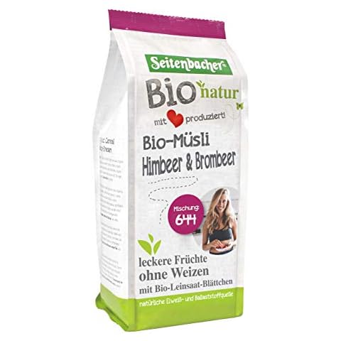 Seitenbacher Bio Himbeere und Brombeere Müsli I lactosefrei I Vollkorn I ganze Beeren I 3er Pack Cover