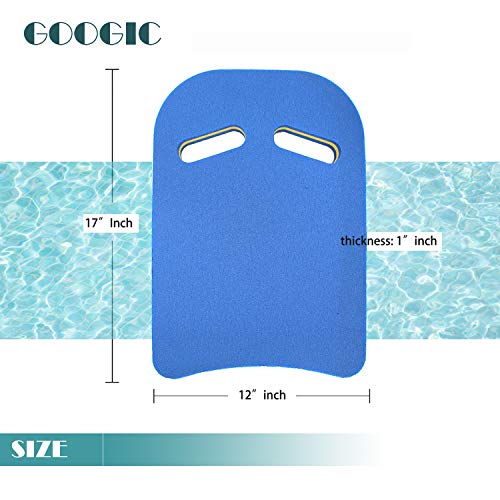 GOOGIC Swimming Kickboard Safty Swimming Training Aid Kickboard - U Design Swim Pool Float Easy Grip Pool Kick Boards Durable Easy Learning Safety Kickboard for Pool Swimmers Floating Buoy (Blue)