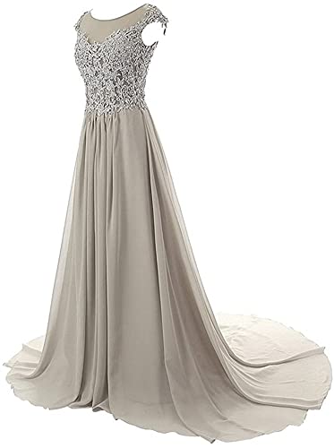 Anti Long Formal Evening Gowns Lace Bridesmaid Dress Chiffon Prom Dresses2