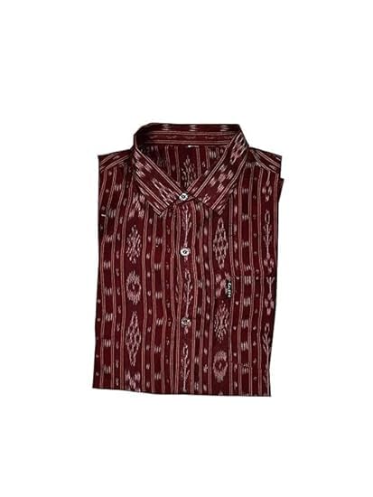 Image of Odisha Handloom 100% Pure Cotton unstitched Sambalpuri Pasapali Shirt fabric for Men /Boys Odisha Traditional kurta Soft & Breathable Natural Cotton fabric