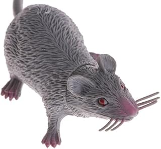Gray Lifelike Fake Mouse Realistic Mice, Spooky Rat Toy, Halloween Prank Toy, Rubber Rat with Long Tail