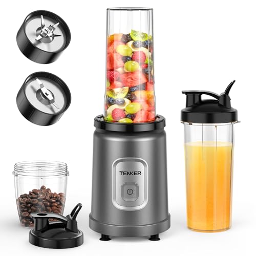TENKER Smoothie Blender Personal Size for Shakes and Smoothies, with 2 * 650ml Blending Cup,...