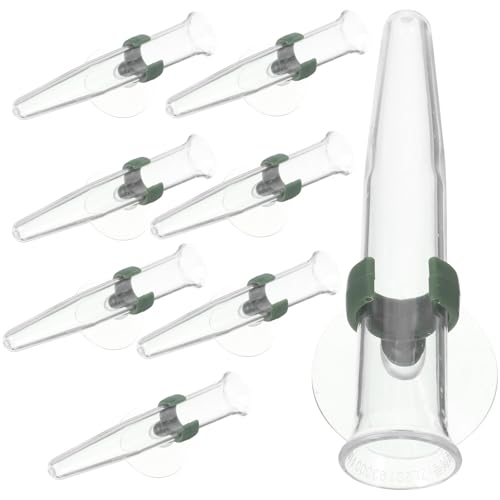 SEWACC Tubos para Flores con Ventosa Plástico Ligero Transparente 8 Unidades para Arreglos de Plantas Suministros de Horticultura y Conservación de Flores