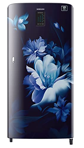 Samsung 192 L 4 Star Inverter Direct Cool Single Door Refrigerator(RR21A2M2XUZ/HL, Midnight Blossom Blue, Digi Touch Cool, Curd Maestro, 2022 Model)
