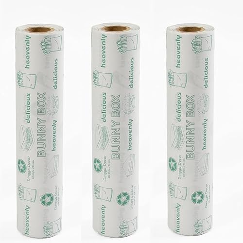 Image of Bunny Box Butter Paper Roll | Premium Non-Stick Food Wrapping & Parchment Paper | Re-Heatable, Eco-Friendly, Non-Bleached, Food Grade Wrap for Cooking, Baking, Packing & Serving (White, 20 * 3 Meter)