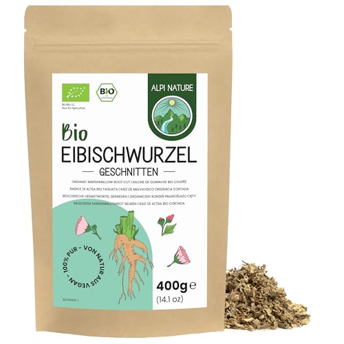Alpi Nature Raíz de Malvavisco Orgánico Infusión 400g, Raíz de Malvavisco Cortada sin Pelar, Té Suelto