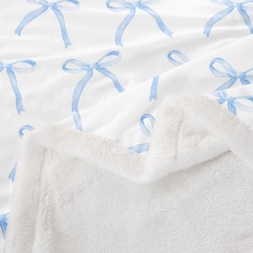 Couverture pelucheuse bleue plaid patchwork géométrique pour lit enfants filles - 5