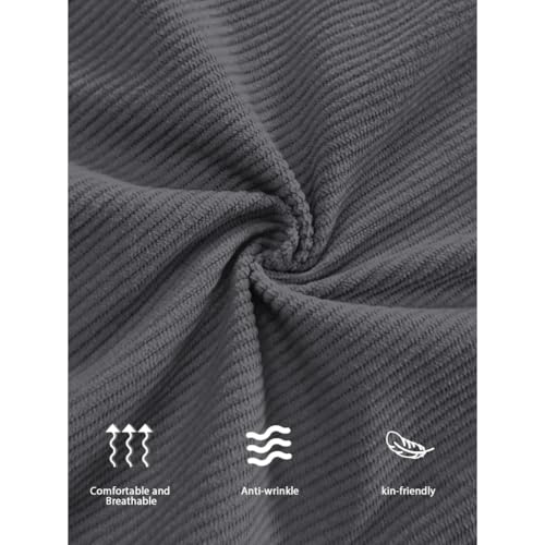 Mens Pants Loose Fit, Mens Corduroy Casual Pants, Elastic Waist, Straight Sweatpants4