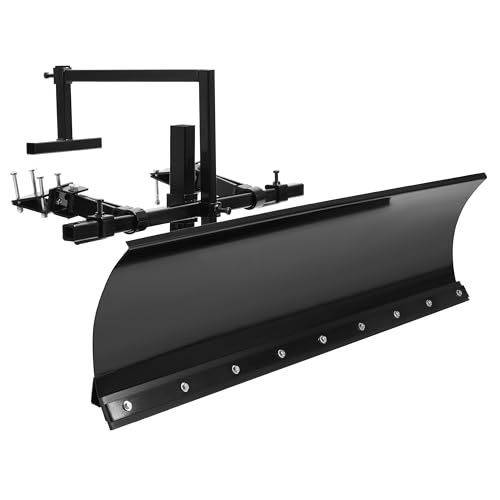 Image of 60 In Universal Black Snow Plow Blade Compatible with 5ft Wide Zero Turn Mowers Snow Plow Powder Coated Adjustable Durable