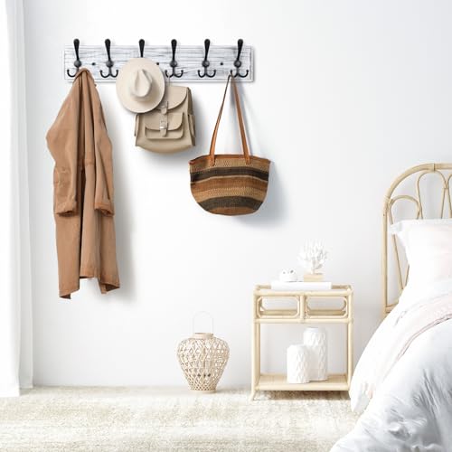 Porte-manteau mural en bois robuste pour éviter le désordre des vêtements - 6