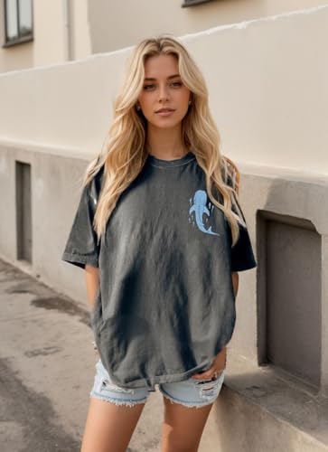 Christian Oversized Shirt for Women Faith Bible Verse Graphic Tee Top Vacation Summer Casual Boho Wildflowers T Shirt2