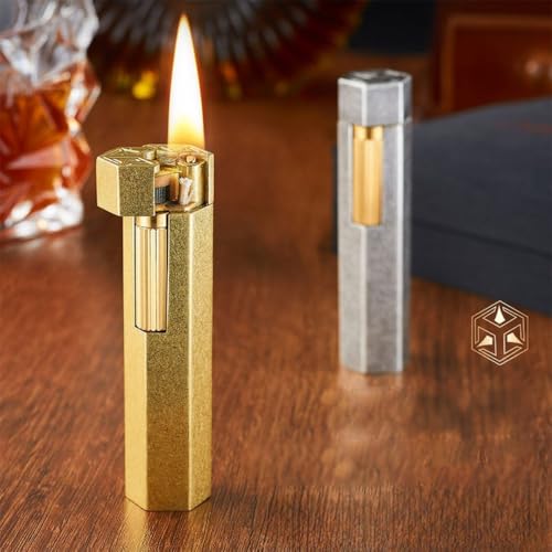 Image of Smoke King HexaForge Gold Retro Lighter