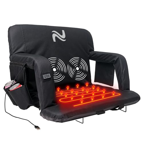 LILYPELLE Heated Massage Stadium Seats 1PCS, Bleacher Seat with Back