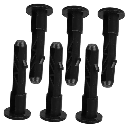 Levemolo 6pcs Plastic Trash Can Garbage Can Outdoor Trash Can Bins Hinges Junk Case Trash Cans Trash Can Hinge Pin Trash Can Lock Wheelie Lid Hinge Pins Bin Hinge Pins Black Nylon