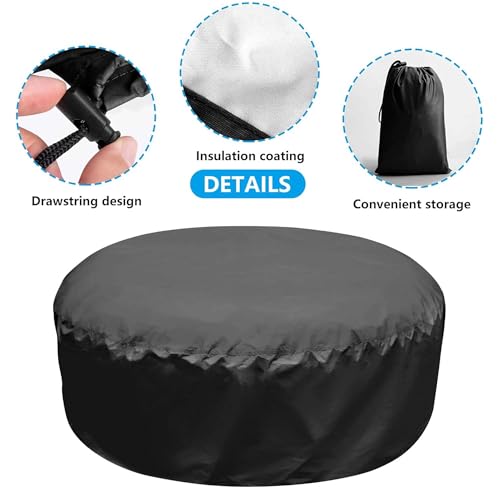 190×70CM Round Hot Tub Cover for 4 Person Hot Tubs - Image 3