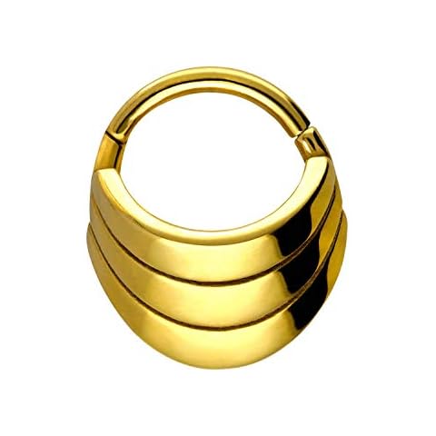 PIERCINGLINE Surgical Steel Segment Ring Clicker | Ethnic Design Cover