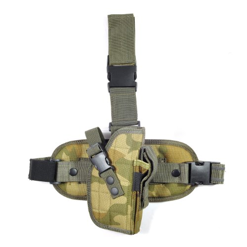Global Military Gear Tactical Nylon Drop-Leg Holster (Woodland Camo)