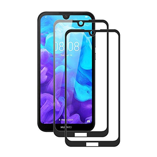 X-Dision Película Cobertura Completa Compatible con Huawei Honor 8S[Negro],[Pantalla Completa Pegada][Anti-Huella Dactilar] Protección Cristal HD Premium, Compatible con Huawei Honor 8S